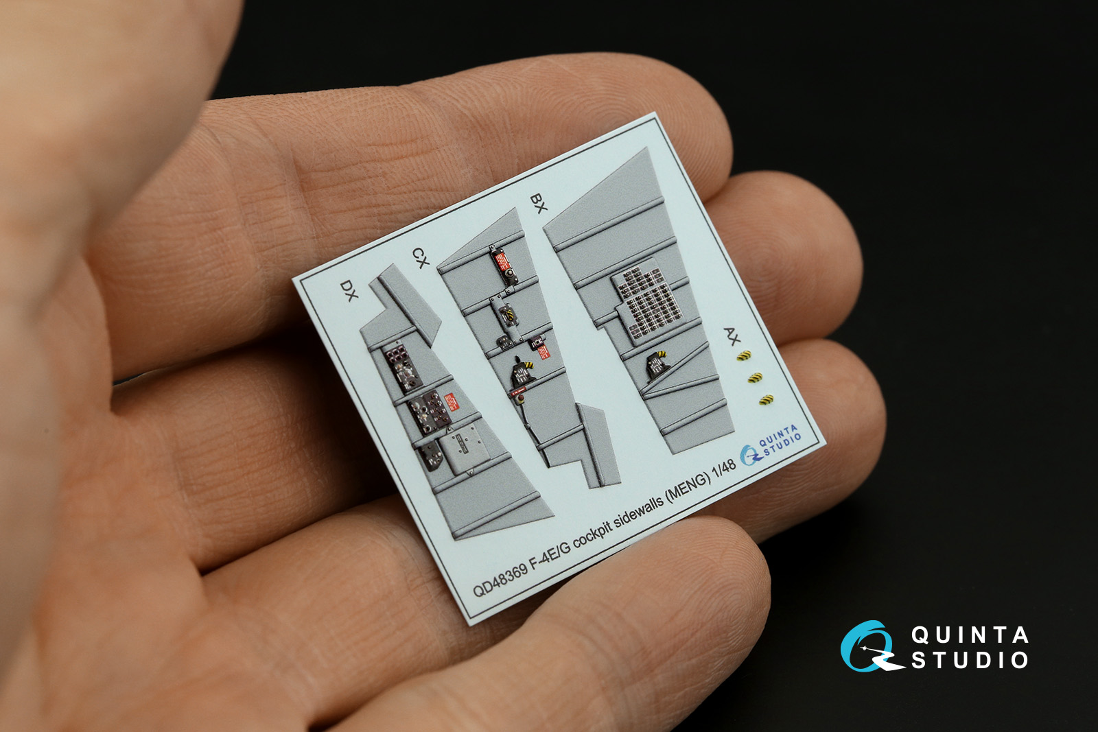 F-4G late 3D-Printed & coloured Interior on decal paper (Meng) (with 3D-printed resin parts)