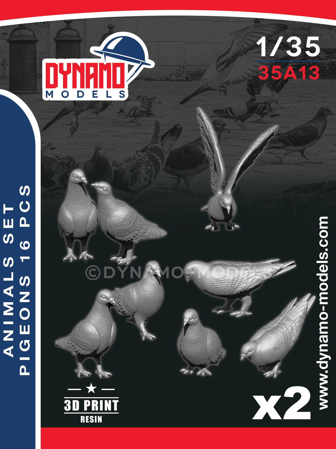 Animals Serie - Pigeons 16 Pcs