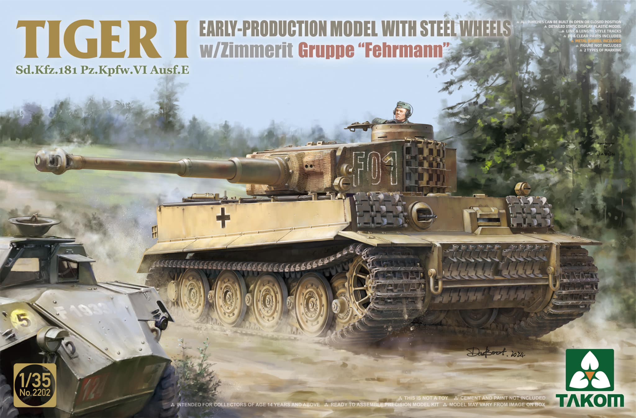 Tiger I - Early-Production With Steel Wheels w/Zimmerit - "Gruppe Fehrmann"