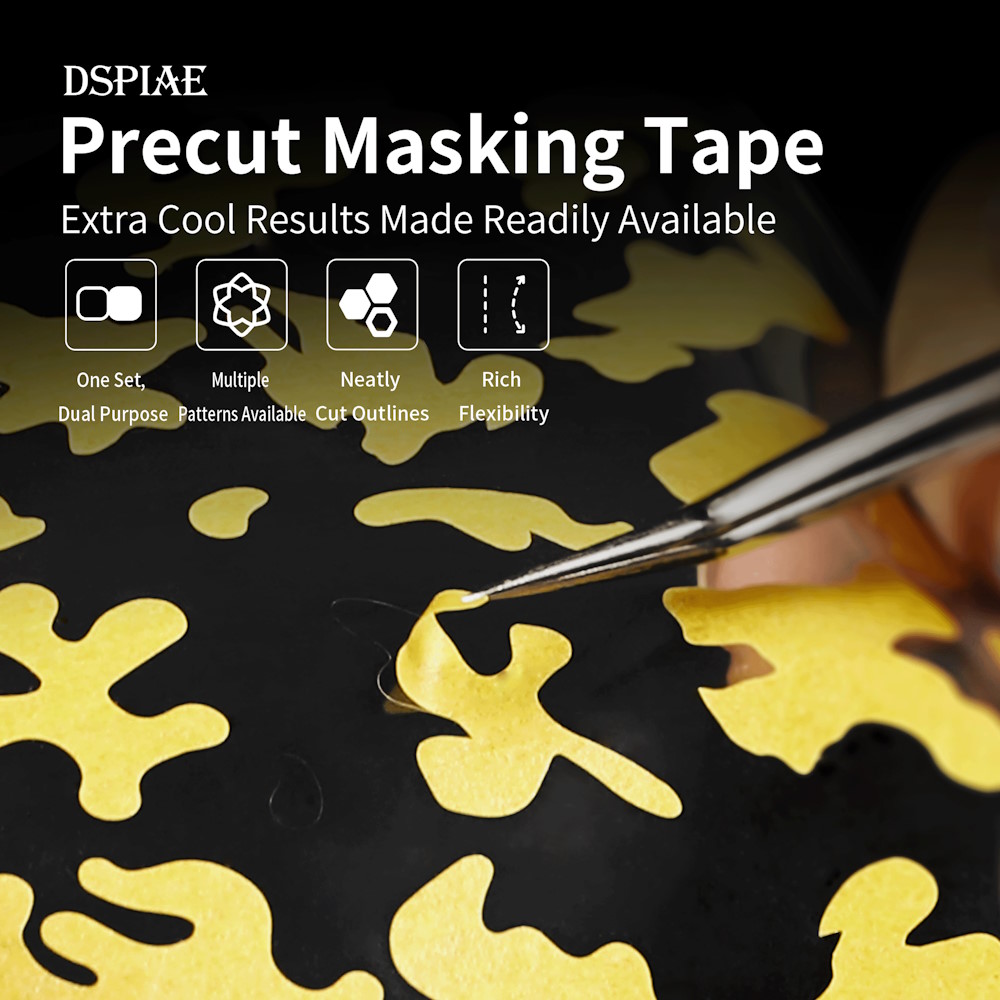 Vorgeschnittene Masken - Digital Camouflage - Precut Masking Tape - PMT-DC