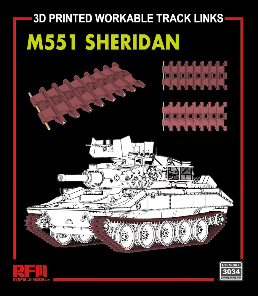 M551 Sheridan Workable Tracks - 3D Gedruckt
