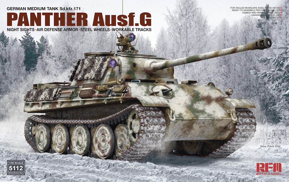 Panther Ausf.G - Night Sights - Air defense Armor -Steel Wheels - Workable Tracks