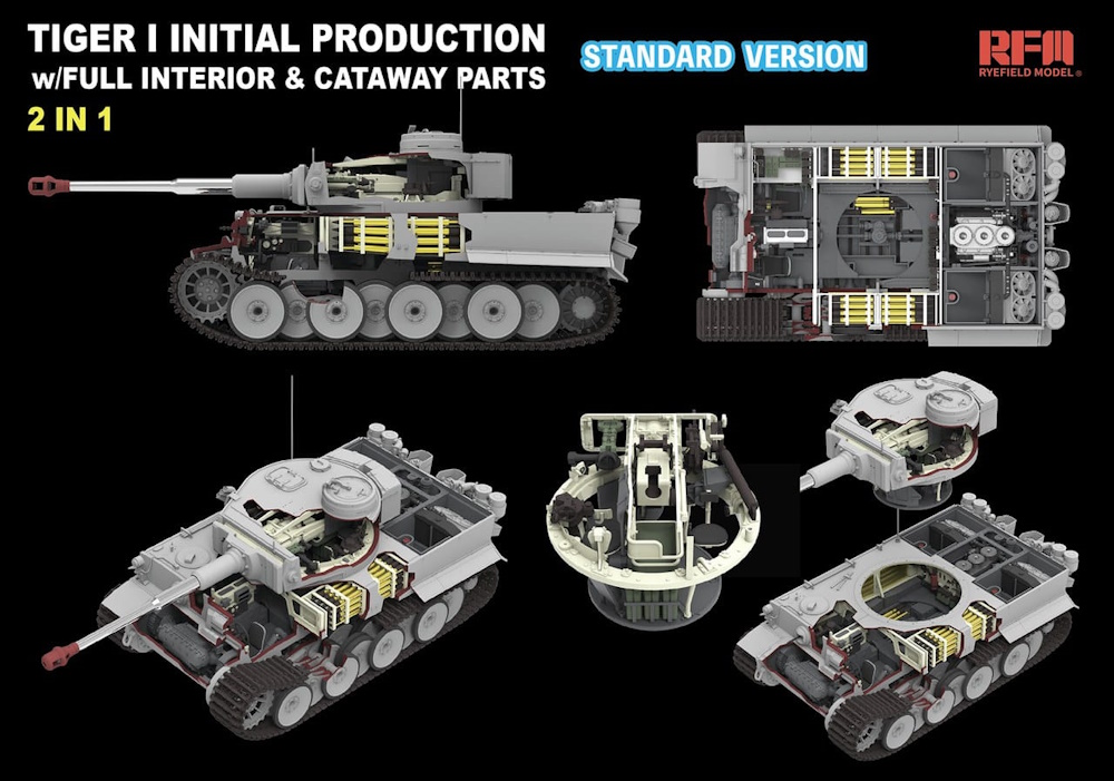 Pz.Kpfw. VI Ausf. E Tiger I Initial Production w/Full Interior & Cutaway Parts - Standard Edition