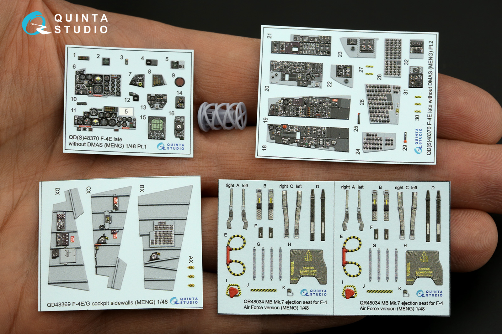 F-4E late without DMAS 3D-Printed & coloured Interior on decal paper (Meng) (with 3D-printed resin parts)