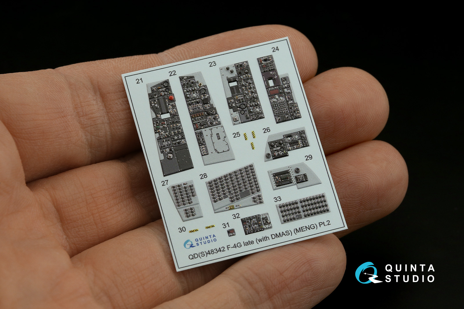 F-4G late 3D-Printed & coloured Interior on decal paper (Meng)