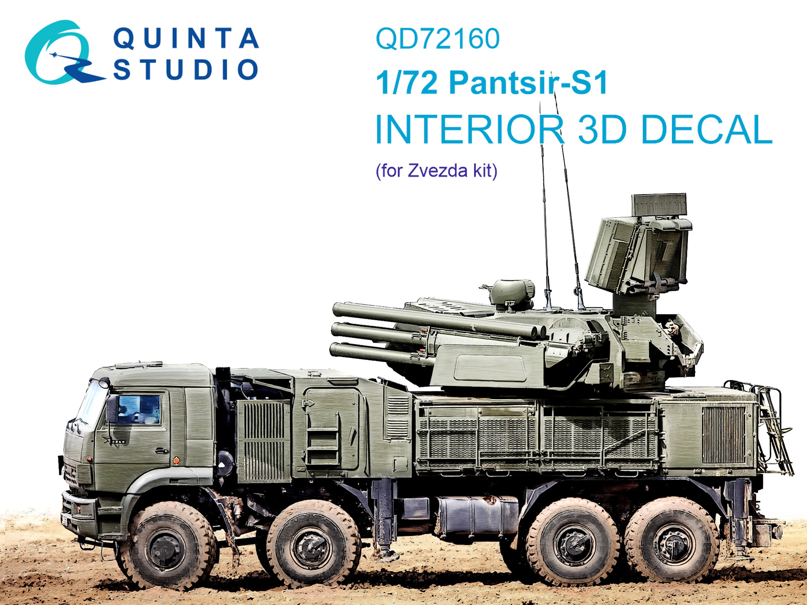 Pantsir-S1 3D-Printed & coloured Interior on decal paper (Zvezda)