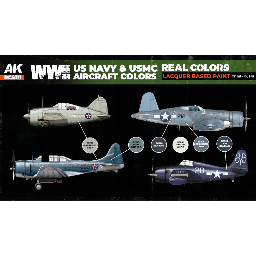 WWII US Navy & USMC Aircraft Colors SET