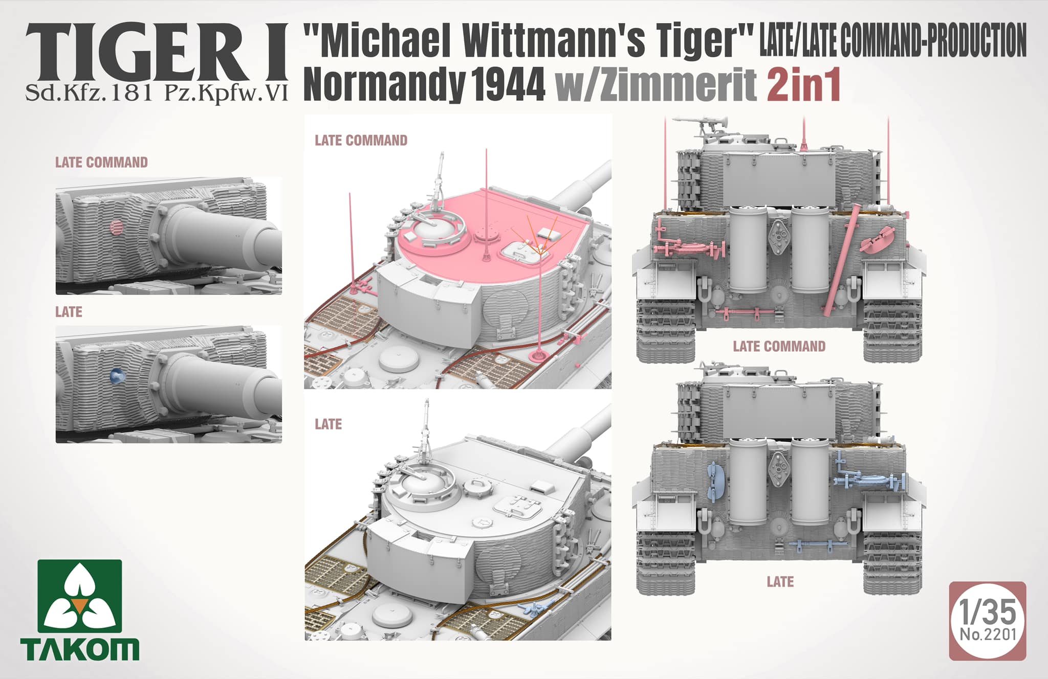 Tiger I "Michael Wittmann's Tiger" - Normandy 1944 - Late-Production w/Zimmerit - 2 in 1