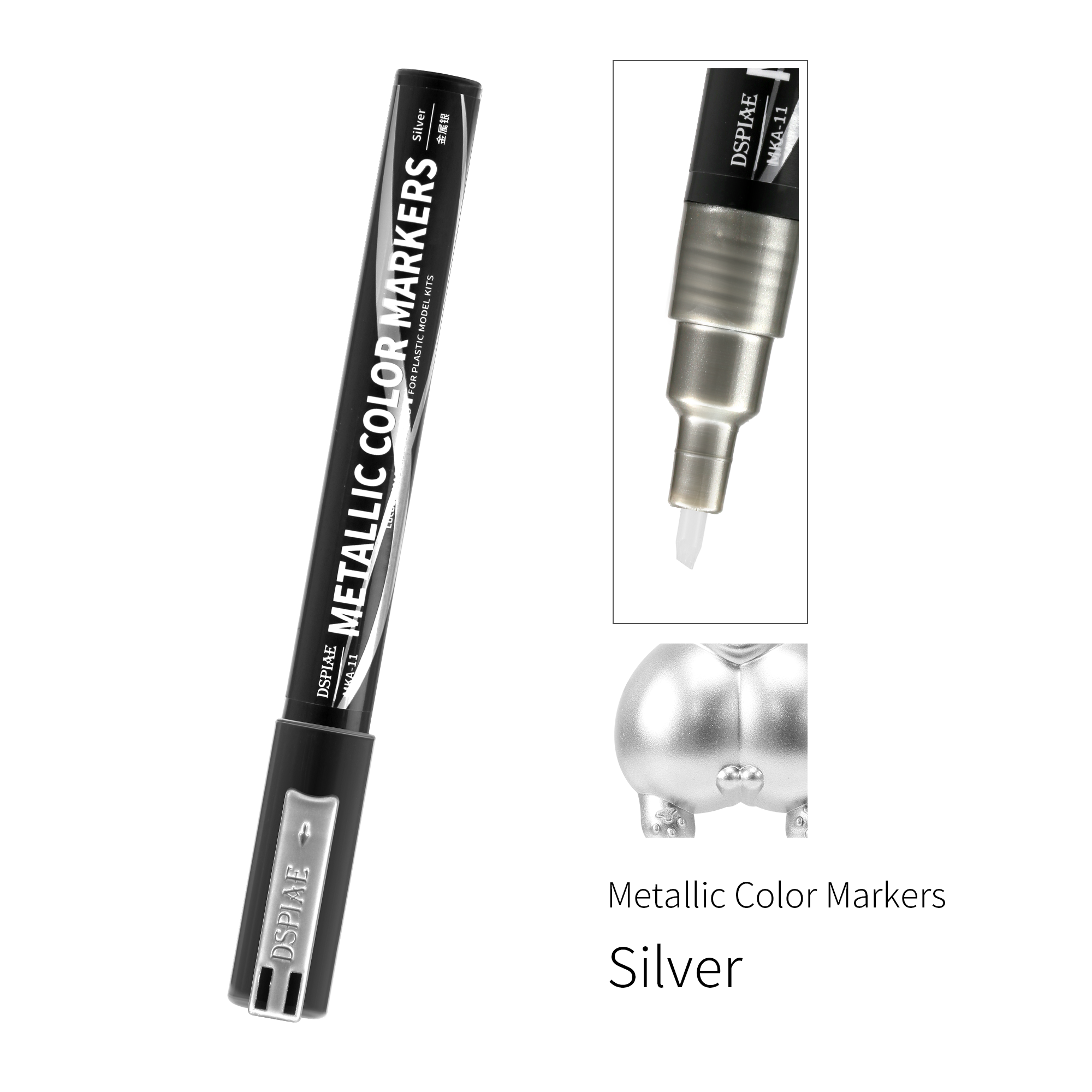 MKA-11 Super Metallic Color Markers - Silver
