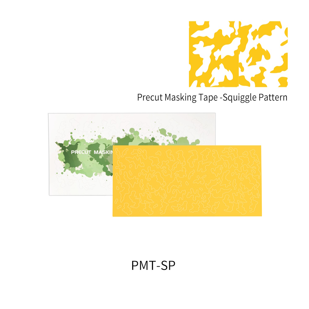 Vorgeschnittene Masken - Squiggle Pattern - Precut Masking Tape - PMT-SP