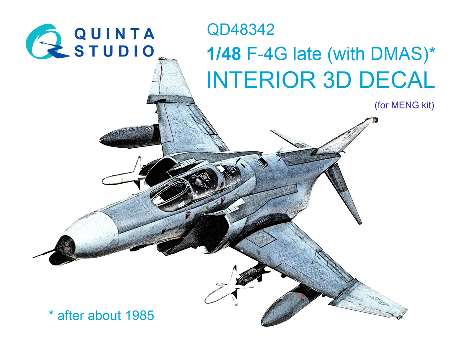 F-4G late 3D-Printed & coloured Interior on decal paper (Meng)